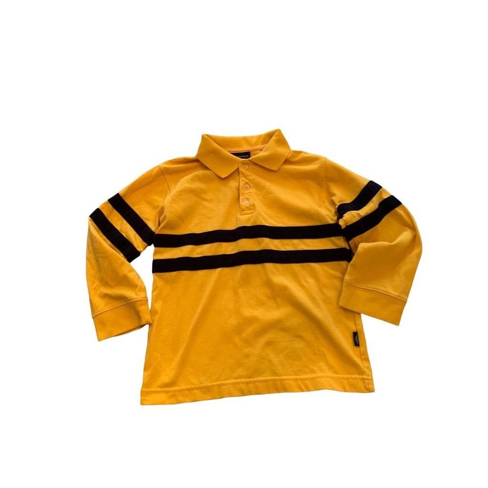 7 Dockers Boy's Youth Yellow Blue Rugby Jersey Collared